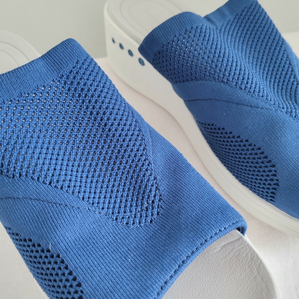 Easy Spirit Royal Blue Stretch Knit Slide Mules 9.5M - Picture 4 of 7